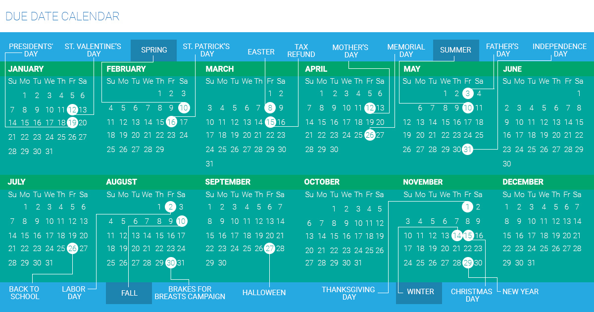 Due Date Calendar 2024